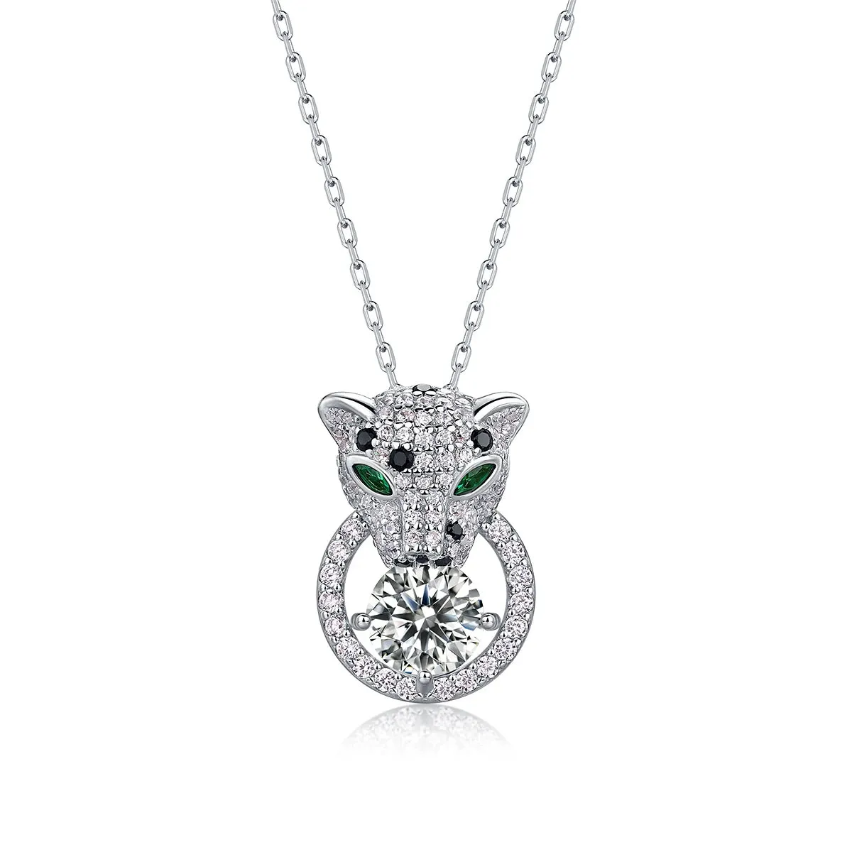 Leopard Head Diamonds Punk Necklace
