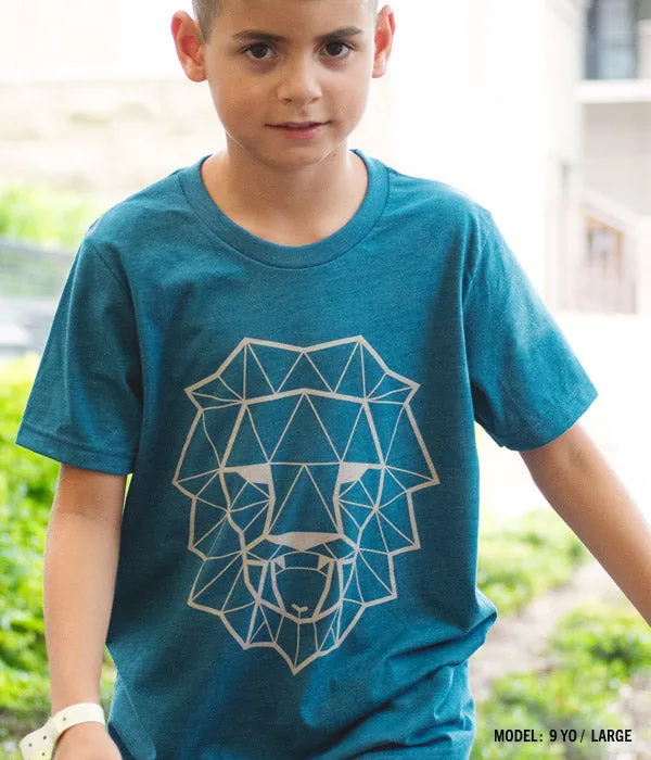 Lion & Lamb Youth Tee – Heather Teal