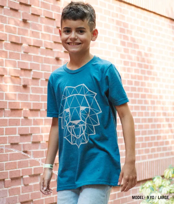 Lion & Lamb Youth Tee – Heather Teal