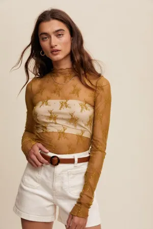 Listicle Lace Top n Lemon Grass