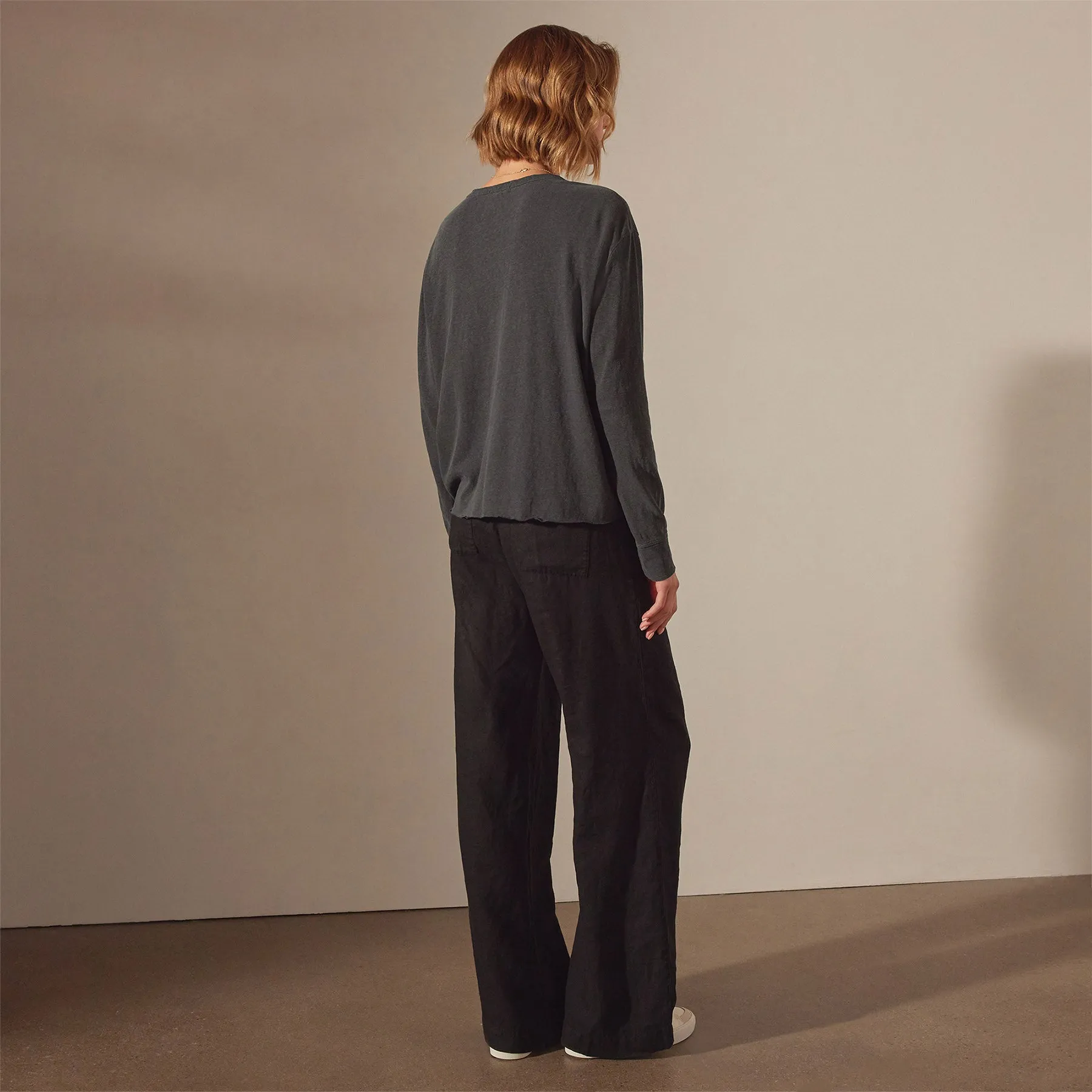 Long Sleeve Boxy Tee - Magma Pigment