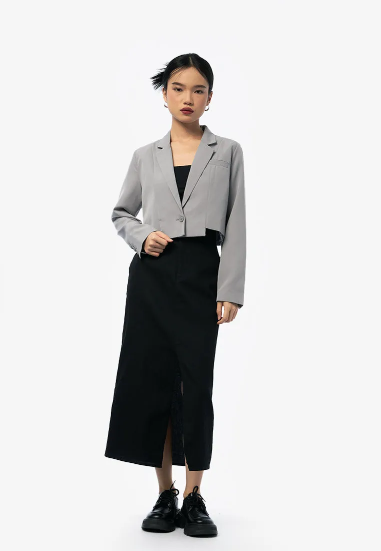 Long Sleeve Crop Blazer