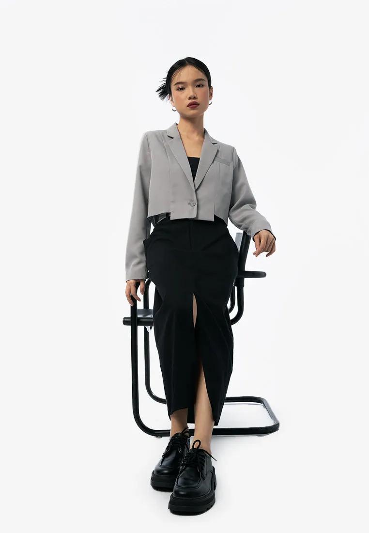 Long Sleeve Crop Blazer