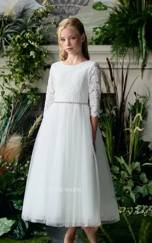 Long Sleeve Tulle Dress ES14