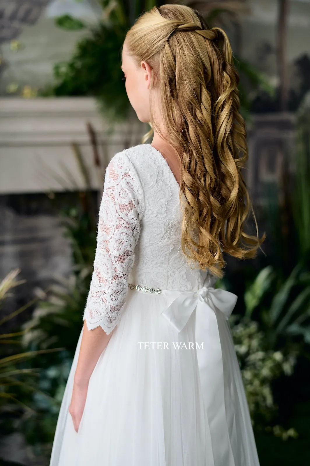 Long Sleeve Tulle Dress ES14