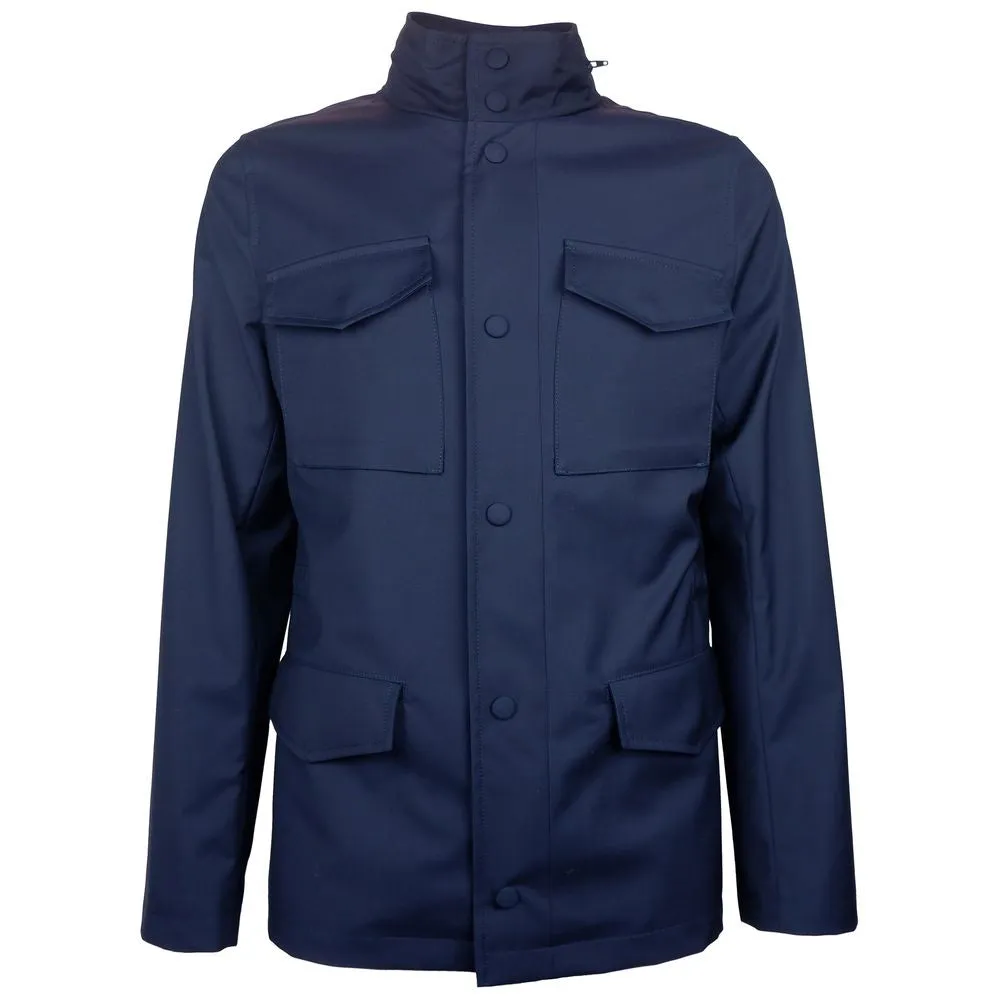 Made in Italy Blue Wool Jacket
