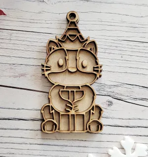 MDF Layered Christmas Cat Bauble