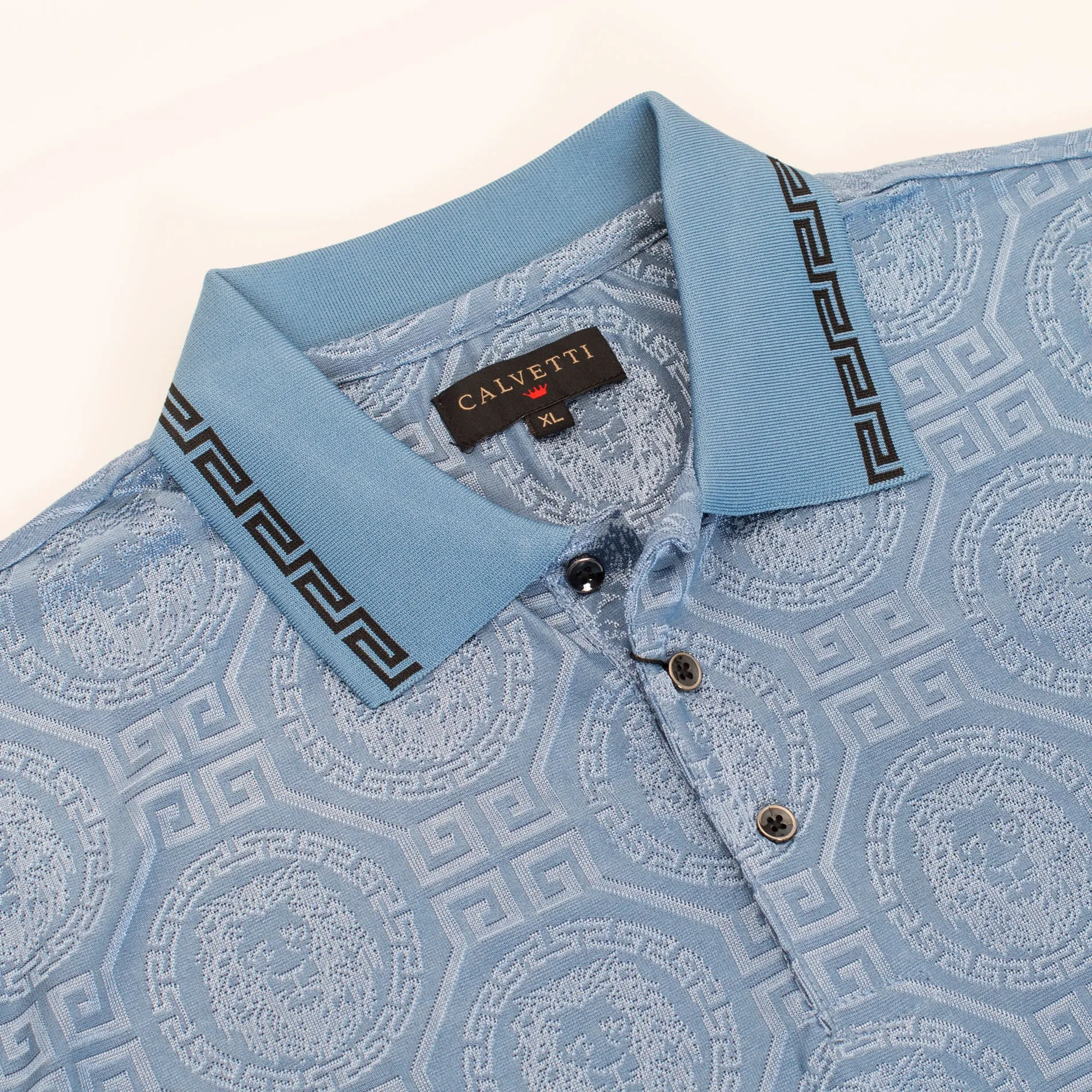 MEN'S COTTON/POLY FANCY POLO SHIRTS-CS200-212