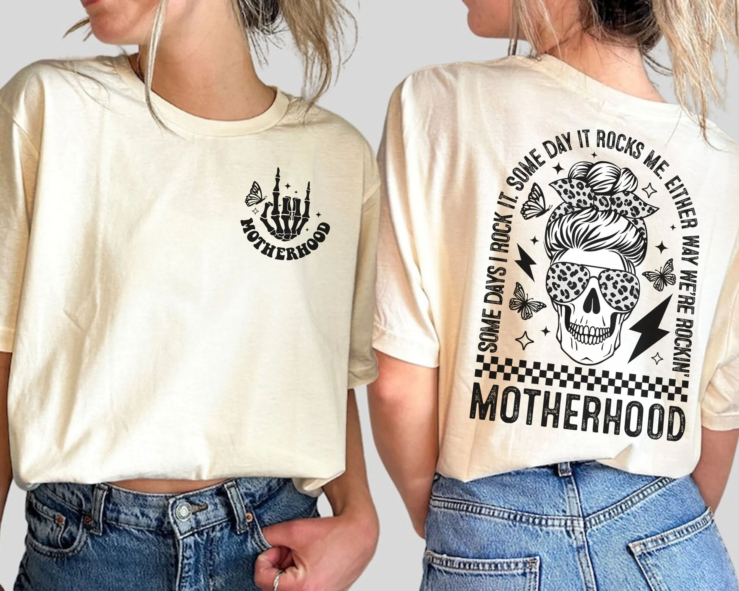 Motherhood Sometimes I Rock It Sometimes It Rocks Me Shirt, Mama Shirt, Mom Shirt, Rocker Mom Gifts, Mothers Day Gift Shirt, Rocker Mama Tee