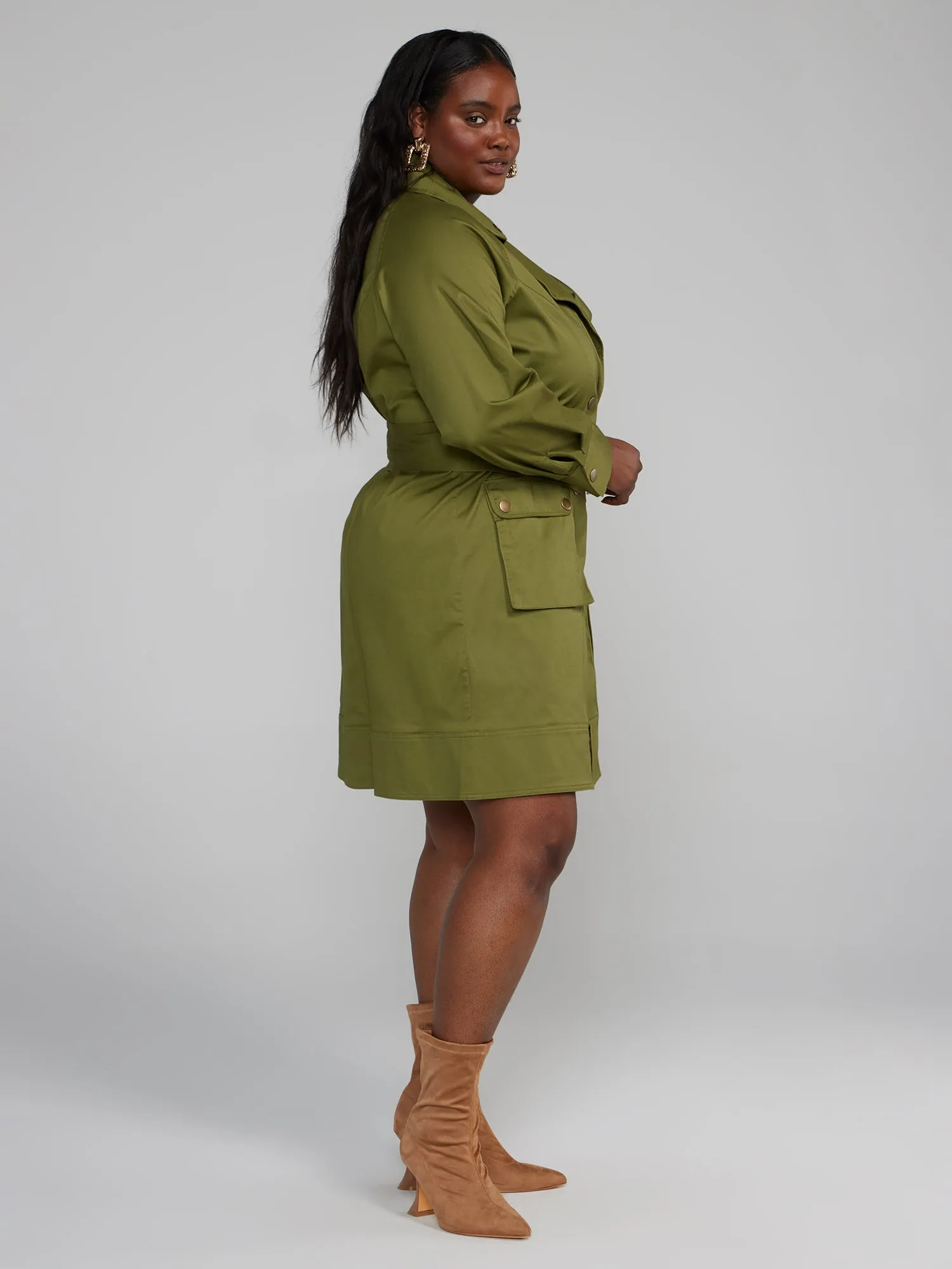 Moto Belted Mini Dress