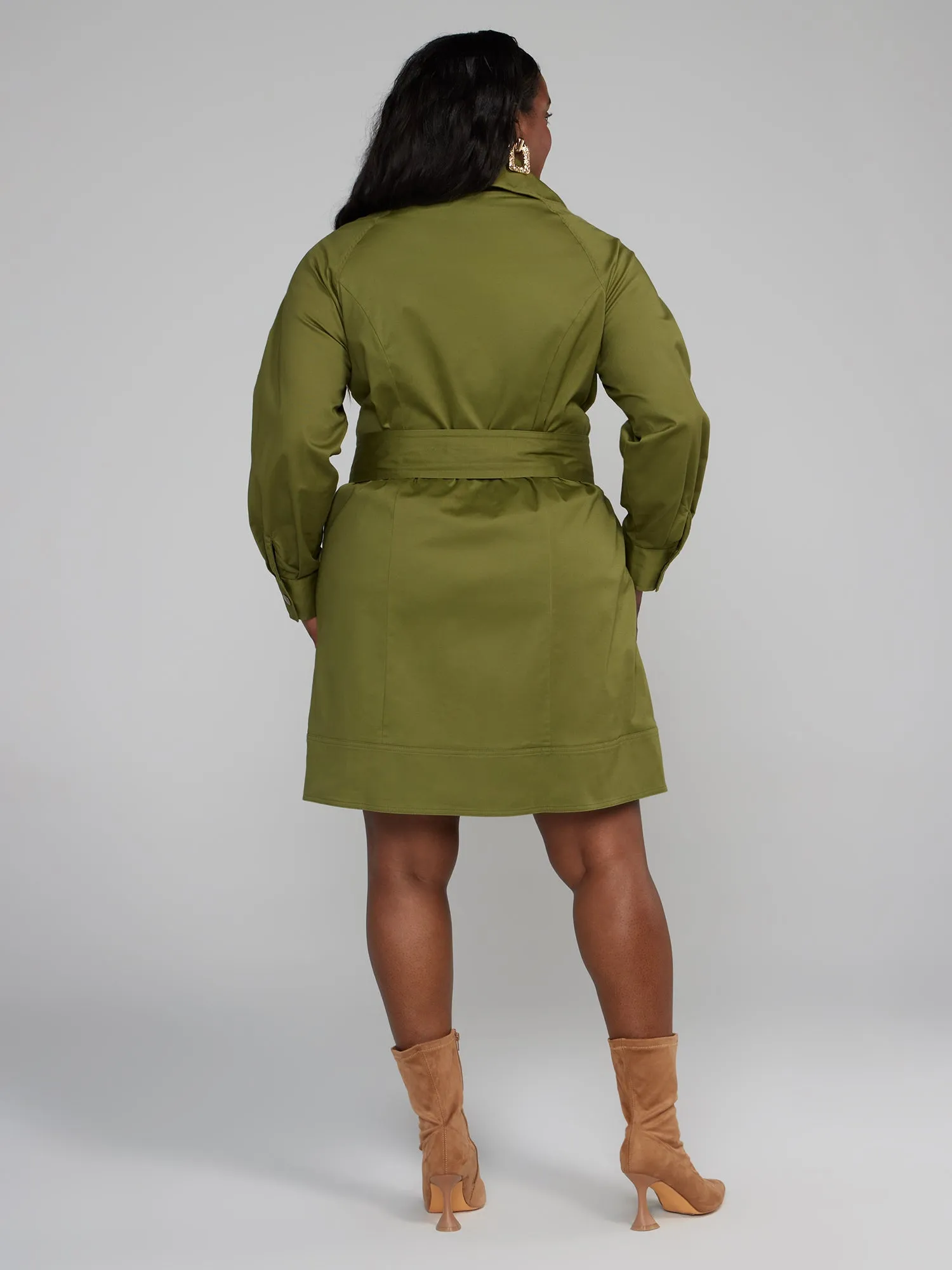 Moto Belted Mini Dress