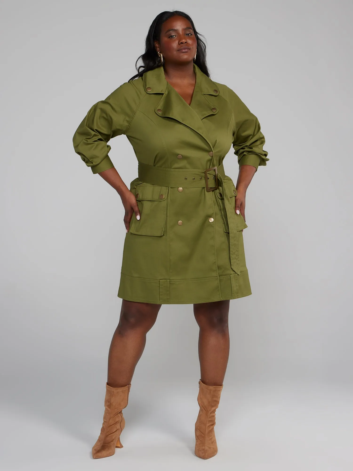 Moto Belted Mini Dress