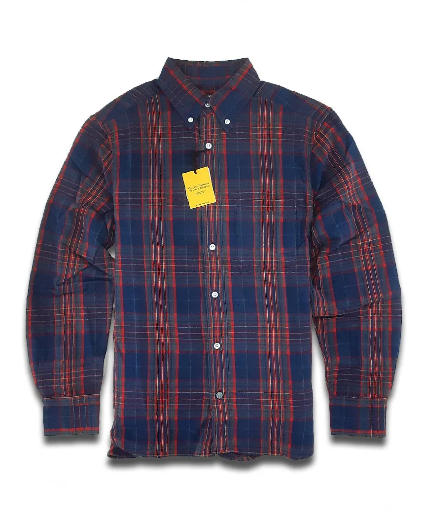N°5 Classic Buttondown Collar LS Navy Red