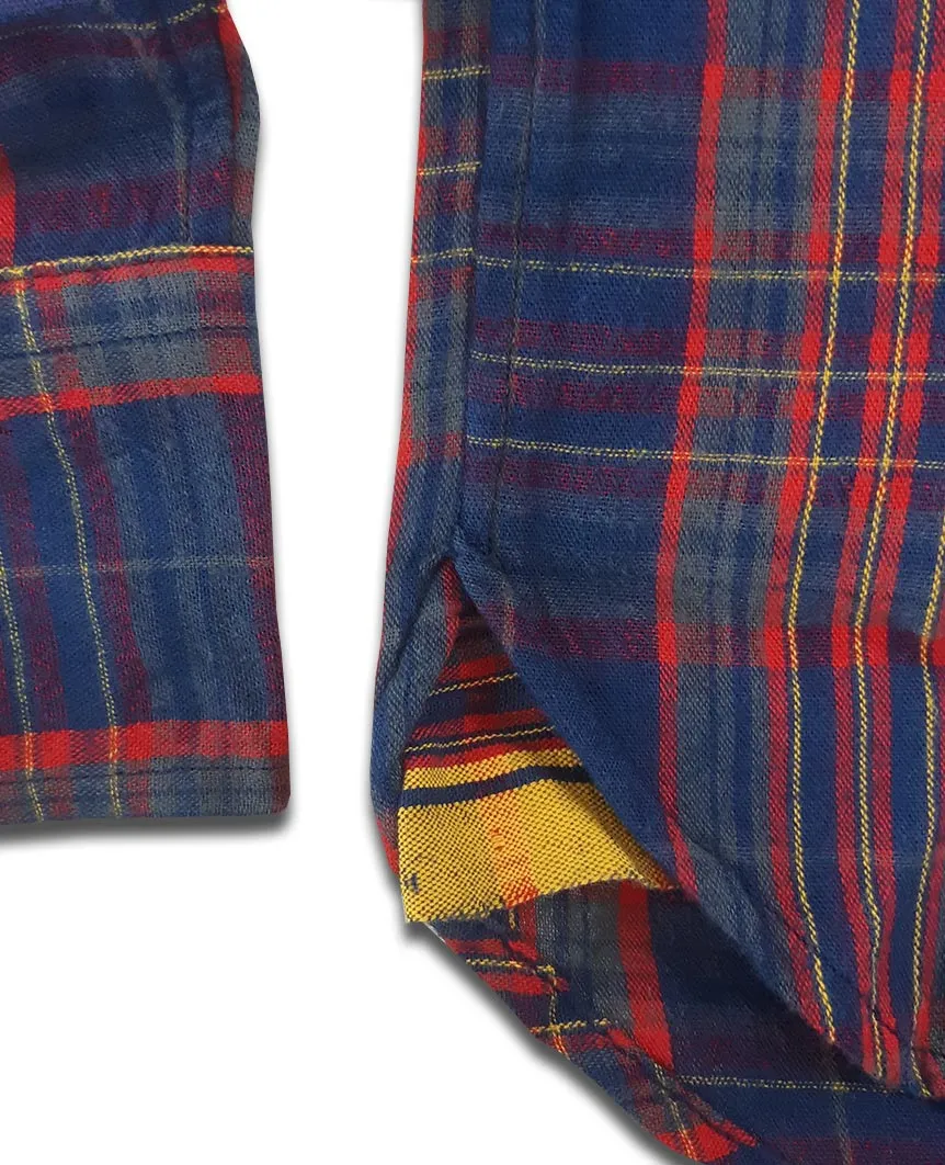 N°5 Classic Buttondown Collar LS Navy Red