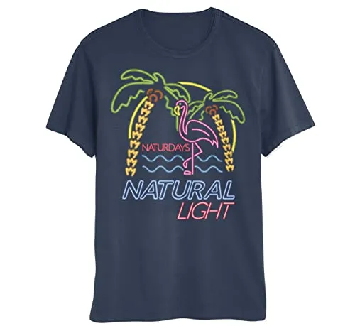Natural Light Natty Light Beer Shirt Naturdays Men's and Women's Short Sleeve Tees, Unisex T-Shirts (Naturdays Navy, X-Large)