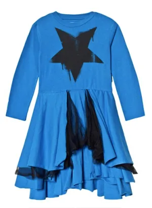 Nununu Falling Star Layered Dress- Blue