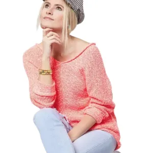 NWOT Free People bright lights hot pink oversized sweater size medium
