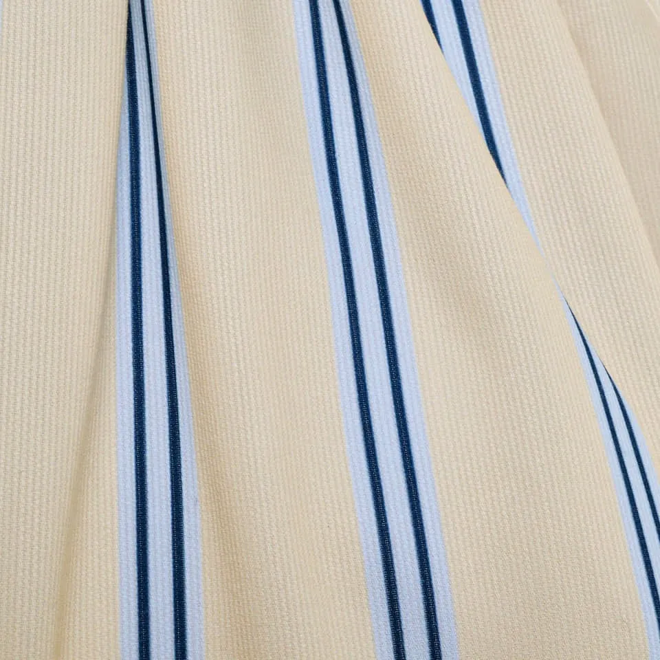 Ocean Baby Girls Smocked Lemon & Blue Stripe Cotton Petticoat Layered Dress (NB-8YR)