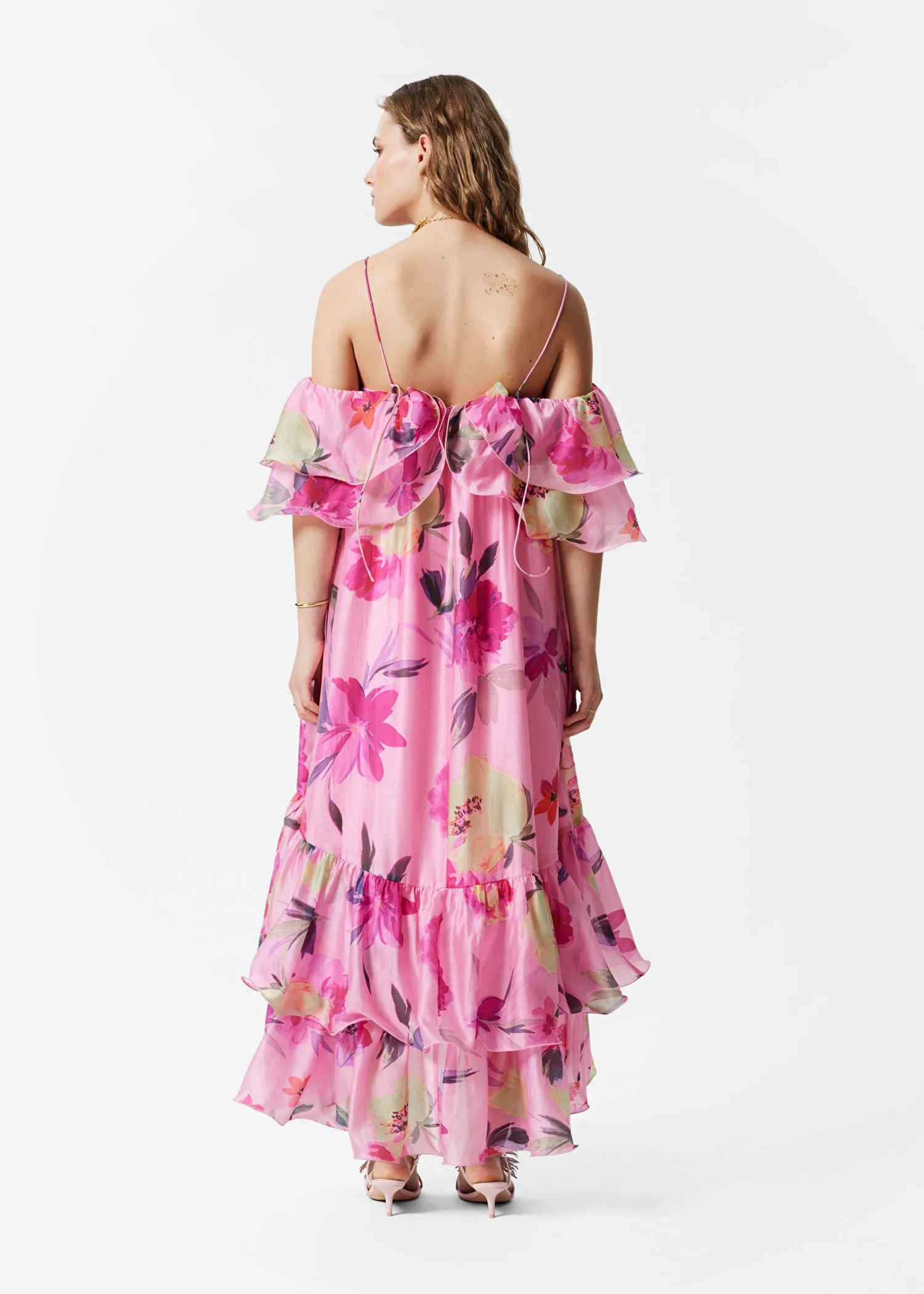 Off-Shoulder Ruffle Maxi Dress