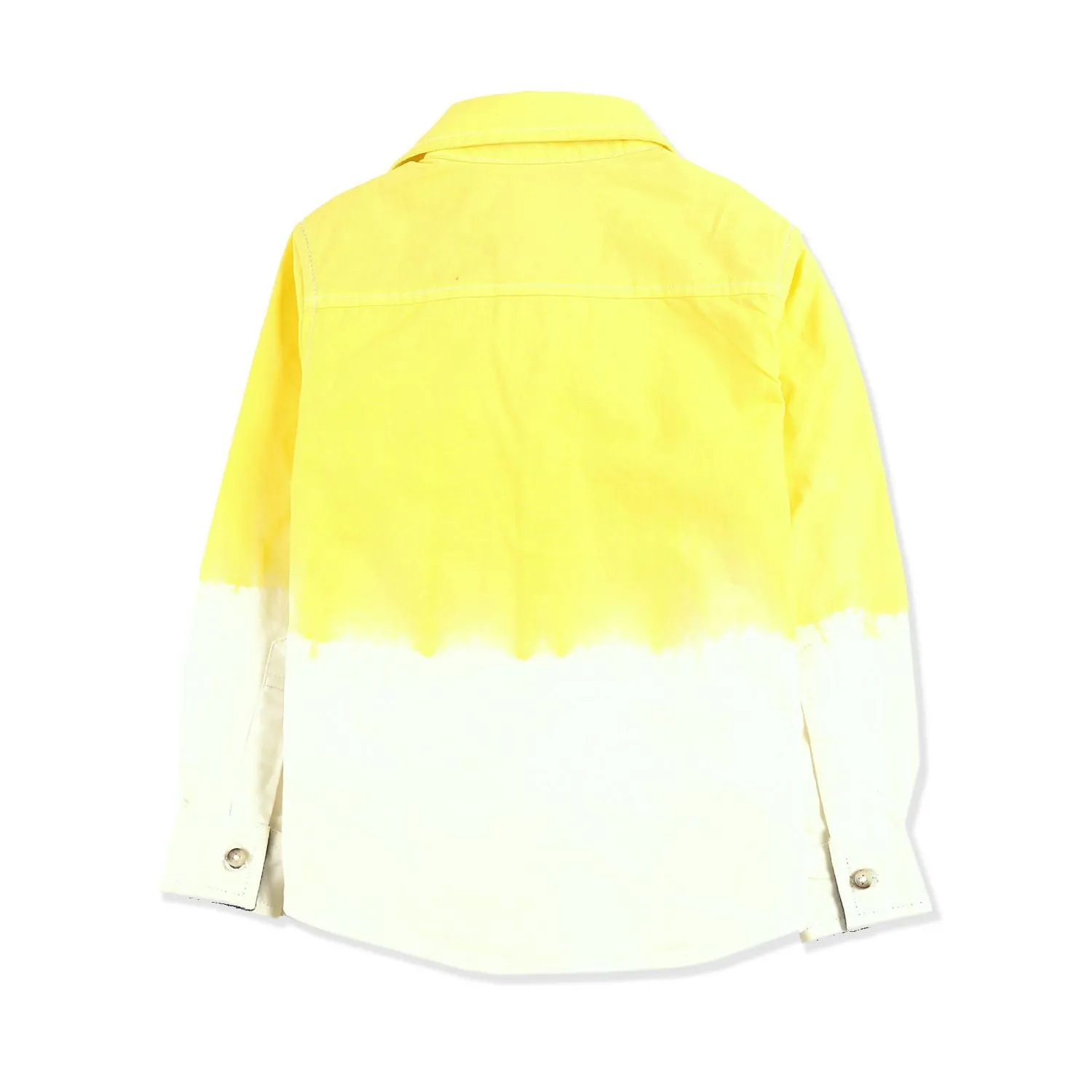 Ombre Dyed Yellow White Shirt
