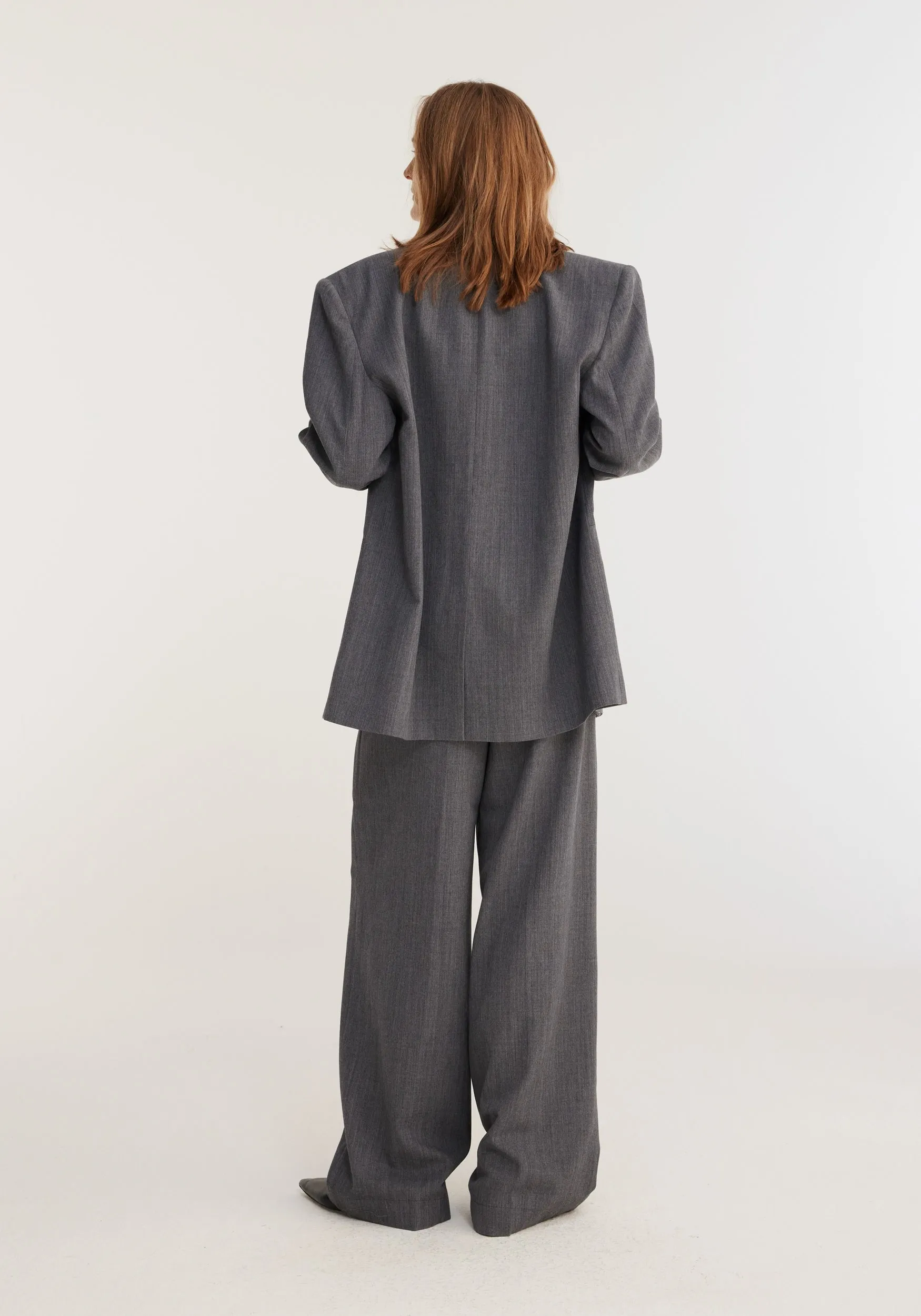 Oversized blazer | grey melange