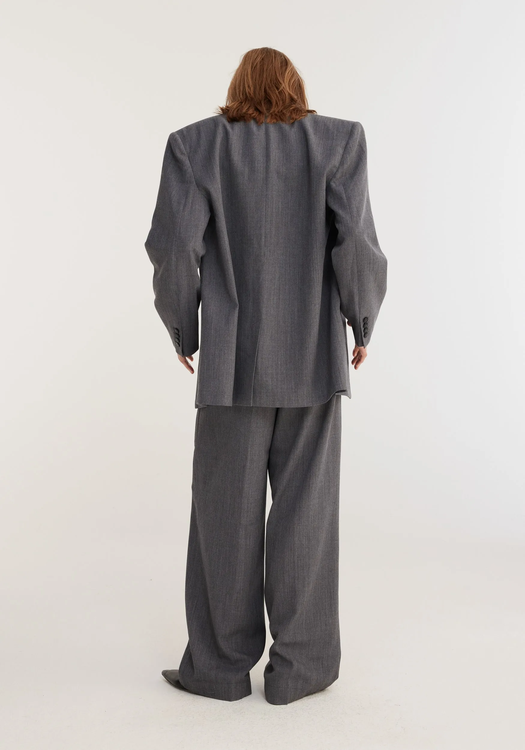 Oversized blazer | grey melange