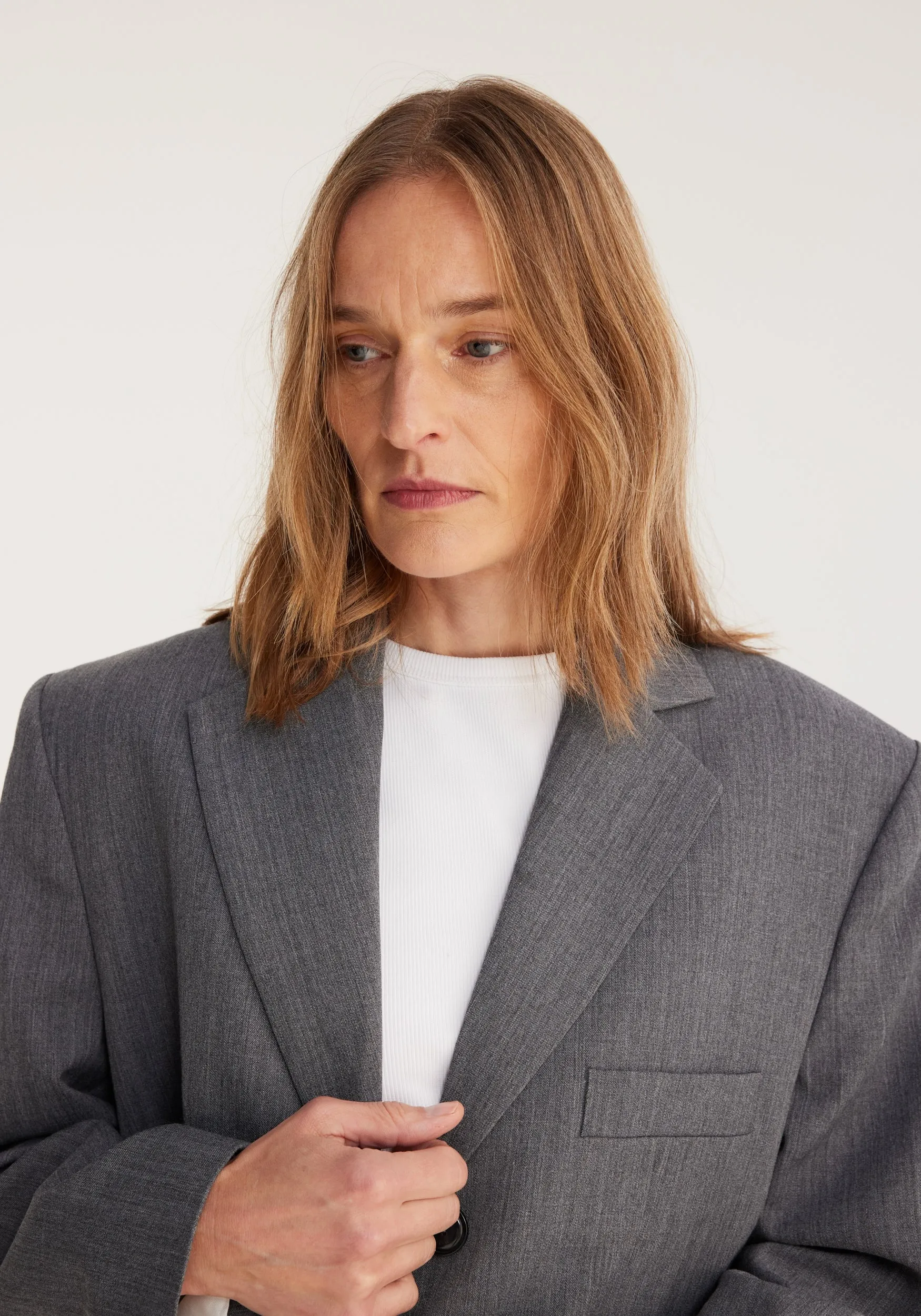 Oversized blazer | grey melange