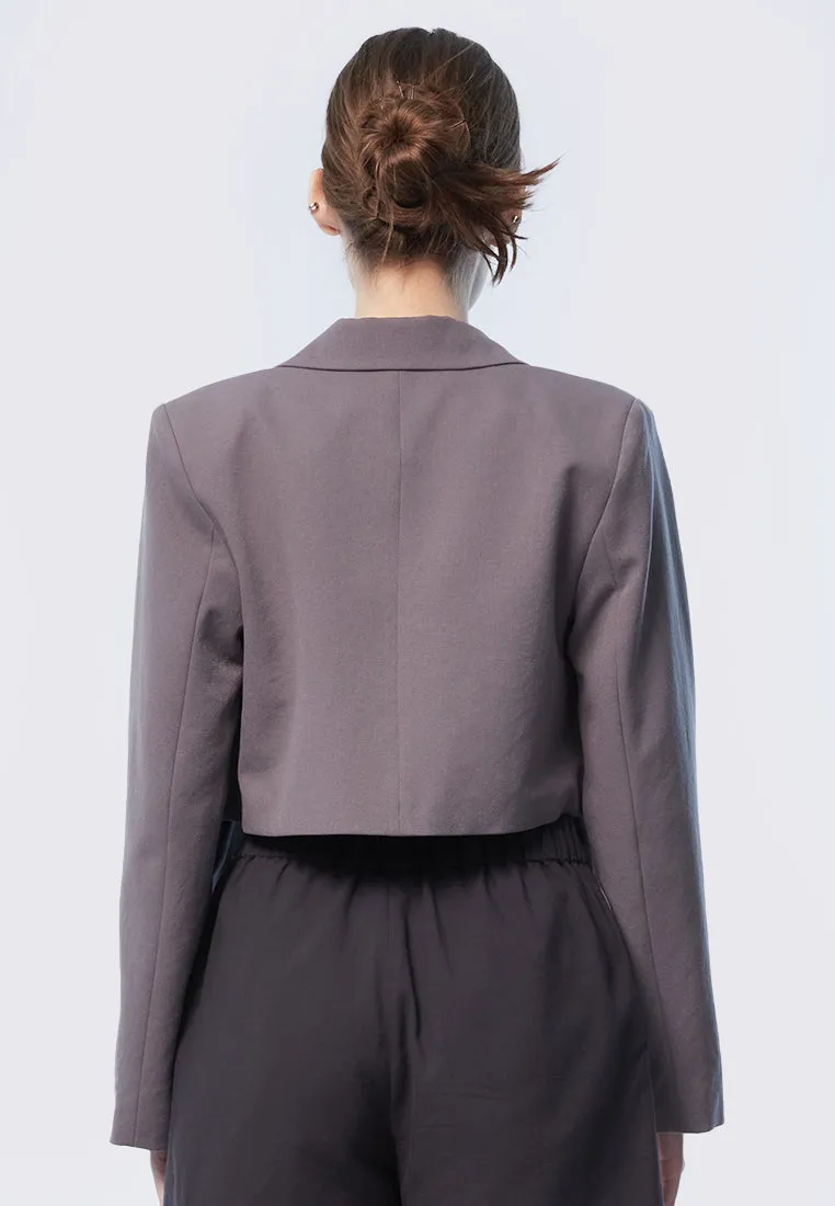 Oversized Blazer with Asymmetric Hem
