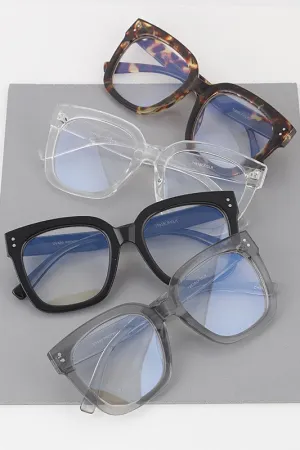 Oversized Clear Glasses