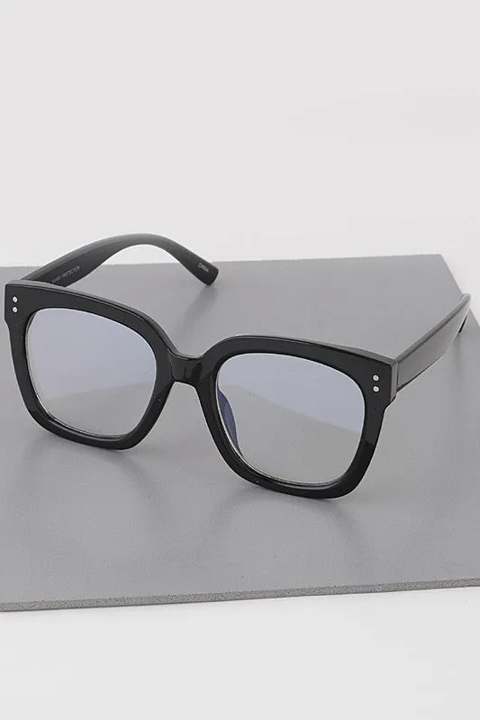 Oversized Clear Glasses