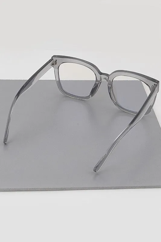 Oversized Clear Glasses
