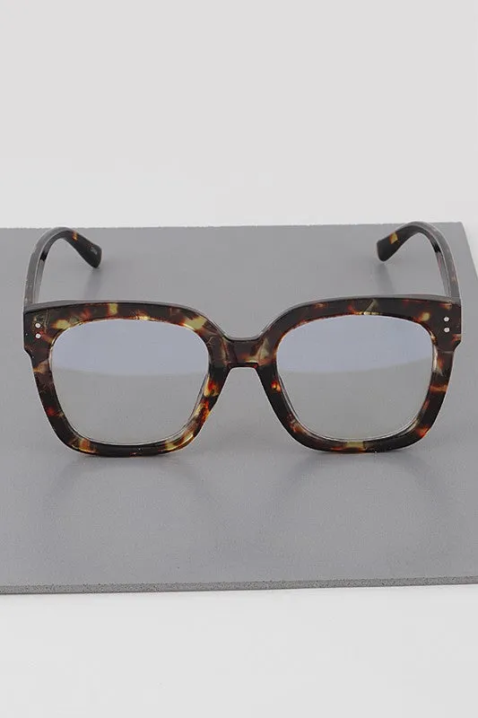 Oversized Clear Glasses