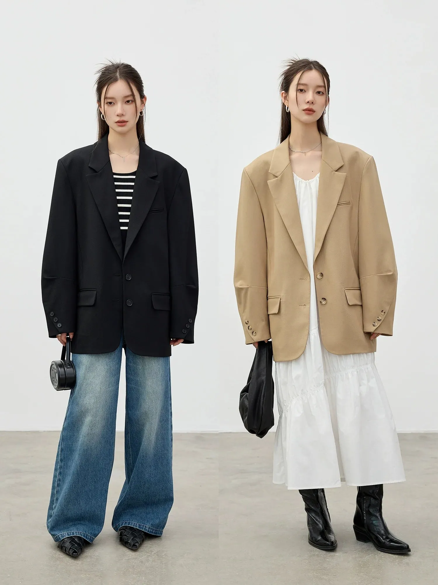Oversized Wool-Blend Blazer