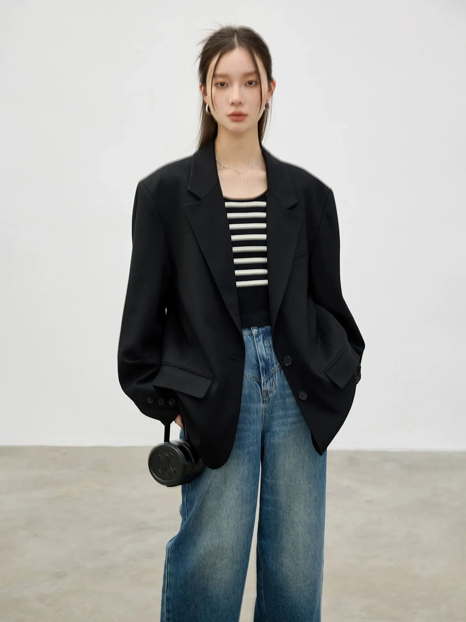 Oversized Wool-Blend Blazer