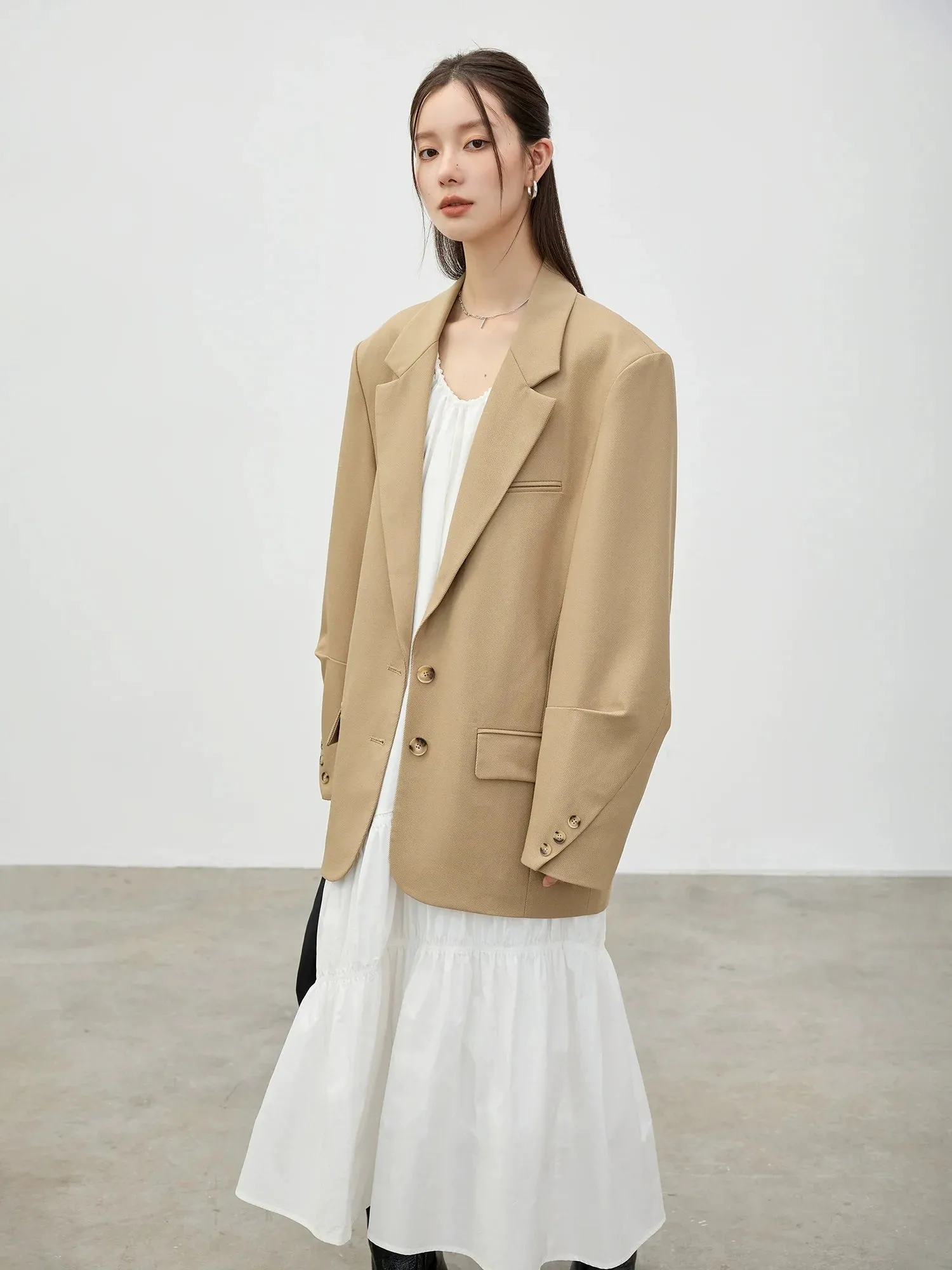 Oversized Wool-Blend Blazer