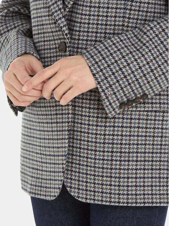 Oversized Wool Check Sb Blazer