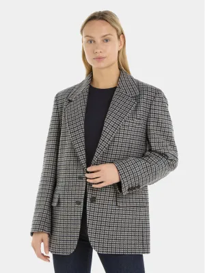 Oversized Wool Check Sb Blazer