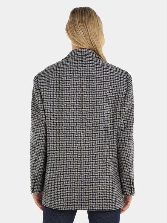 Oversized Wool Check Sb Blazer