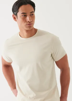 Patrick Assaraf Crew Knit T-Shirt- Safari