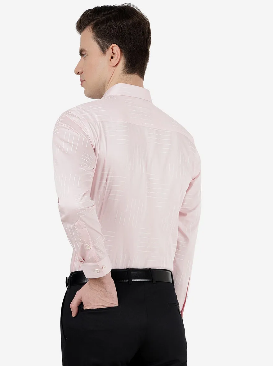 Pink Printed Slim Fit Party Wear Shirt | Greenfibre