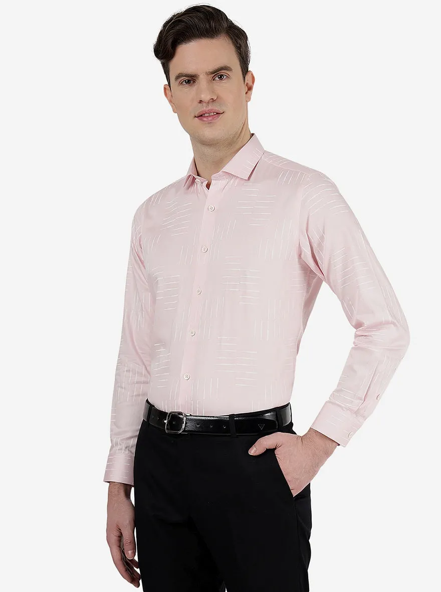 Pink Printed Slim Fit Party Wear Shirt | Greenfibre