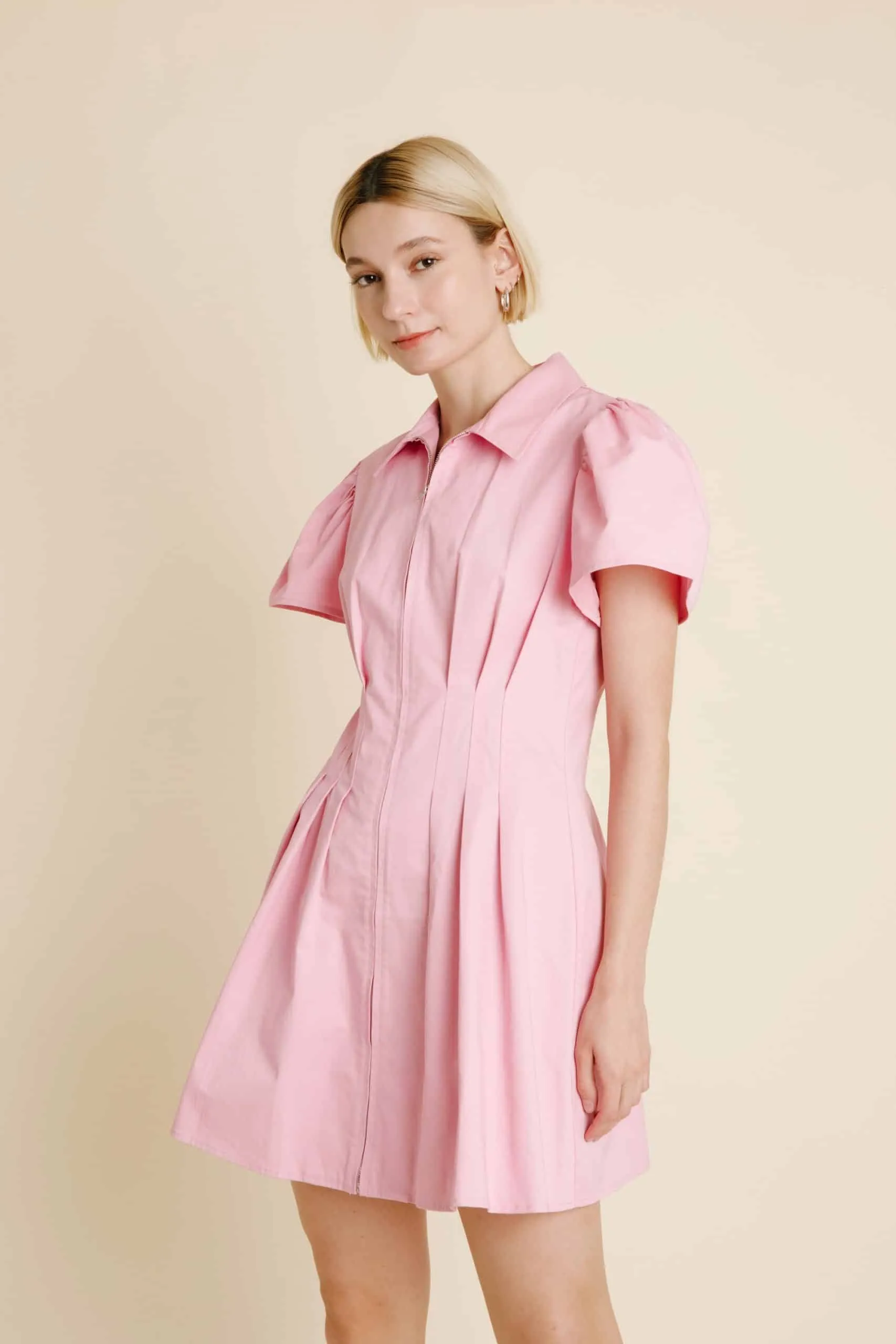 Pink Utility Mini Dress