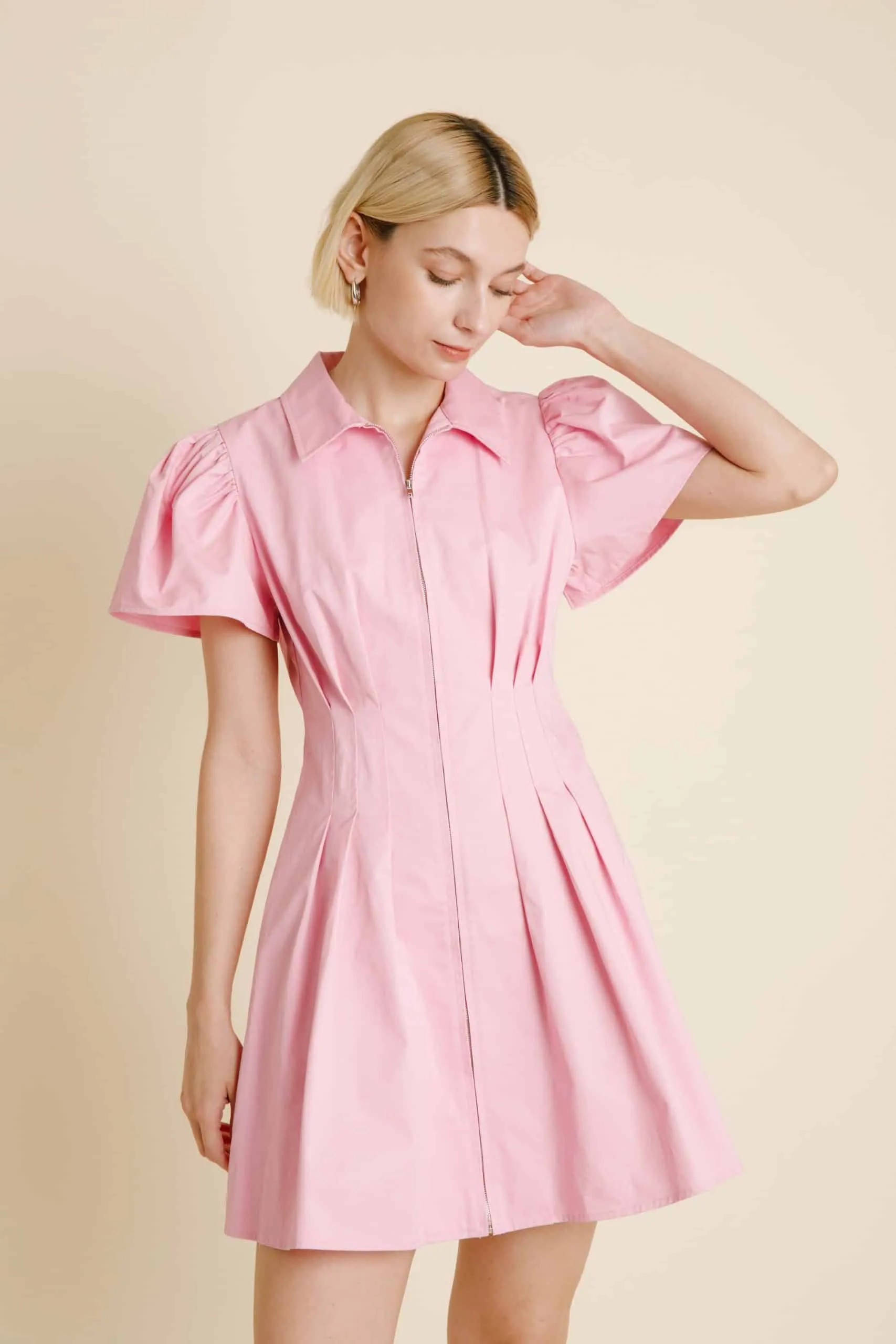 Pink Utility Mini Dress