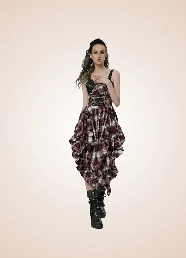 Plaid Retro Steampunk Dress