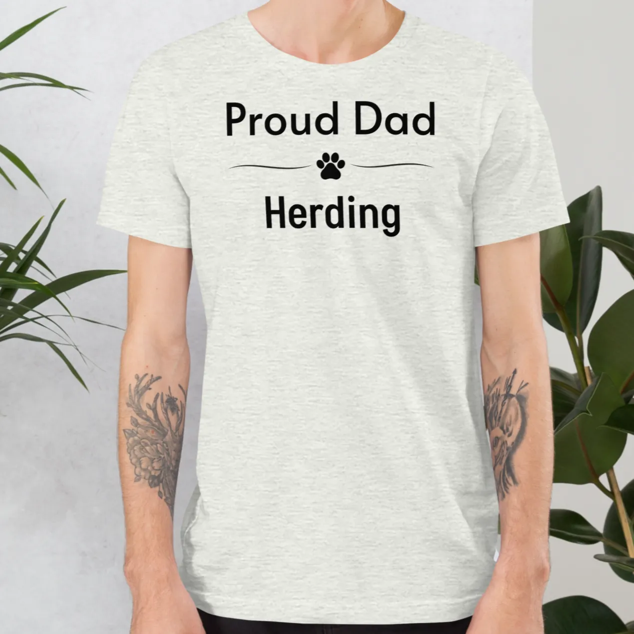 Proud Herding Dad T-Shirts - Light