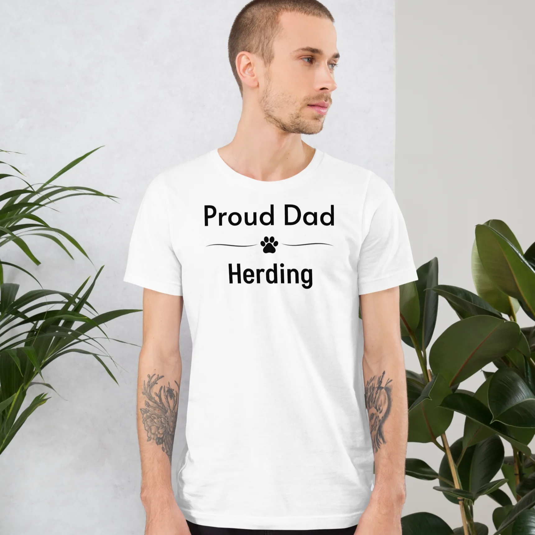 Proud Herding Dad T-Shirts - Light