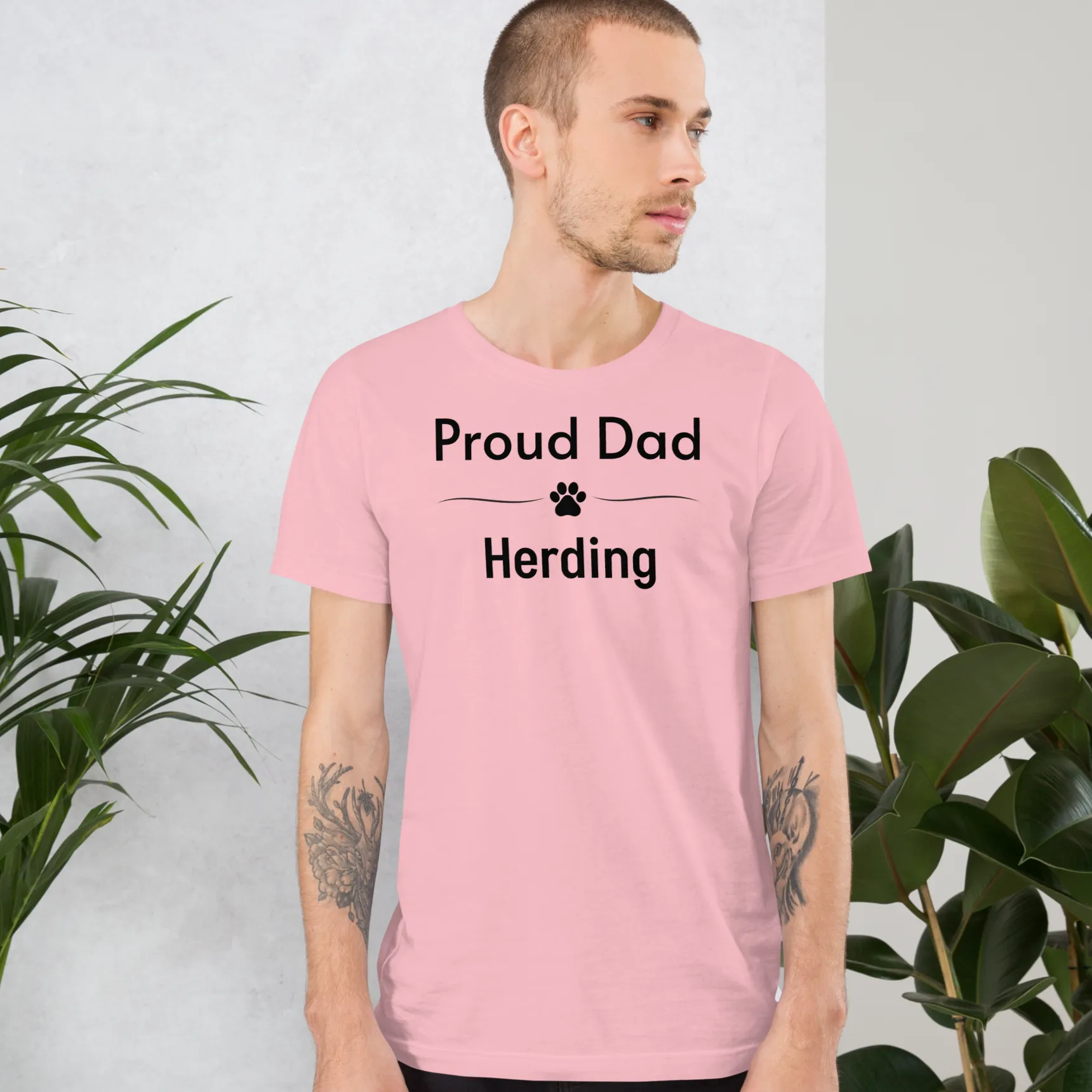 Proud Herding Dad T-Shirts - Light