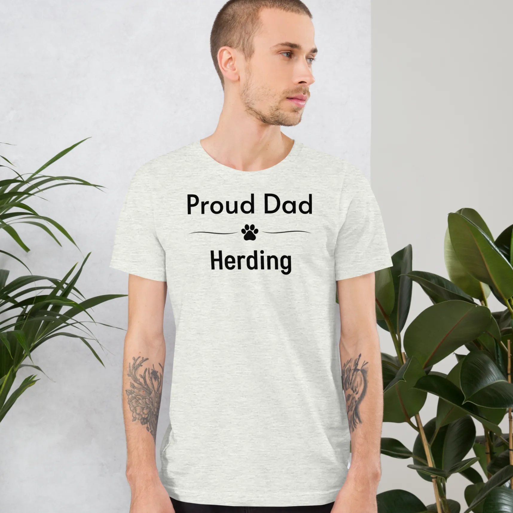 Proud Herding Dad T-Shirts - Light