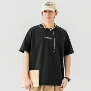 "Keep Different" Printed Cotton T-Shirt
