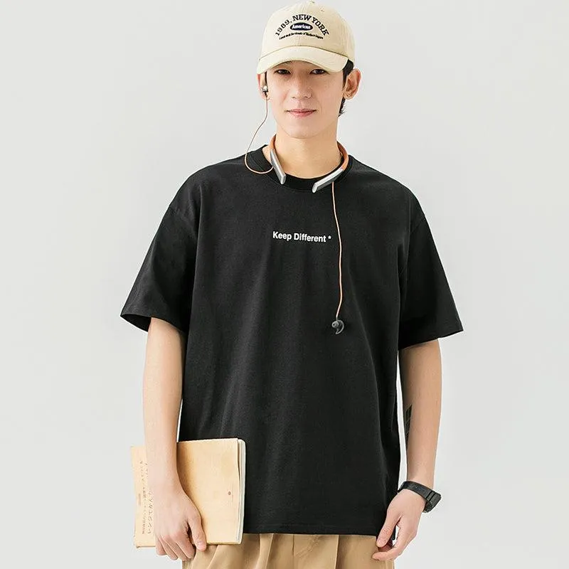 "Keep Different" Printed Cotton T-Shirt